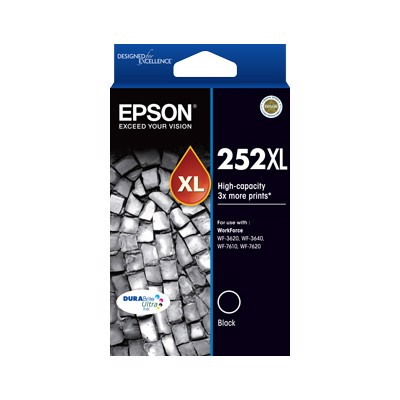 Epson DURABrite Ultra 252XL Original High Yield Inkjet Ink Cartridge - Black - 1 Pack