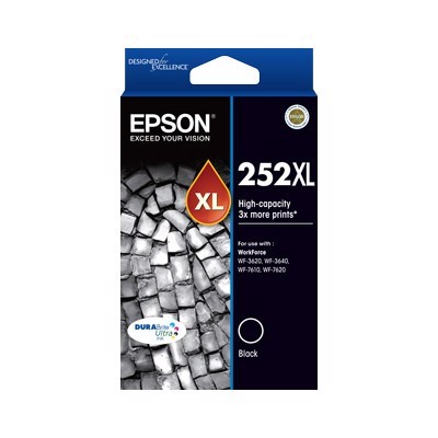 Epson DURABrite Ultra 252XL Original High Yield Inkjet Ink Cartridge - Black - 1 Pack