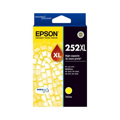 Epson DURABrite Ultra 252XL Original High Yield Inkjet Ink Cartridge - Yellow - 1 Pack
