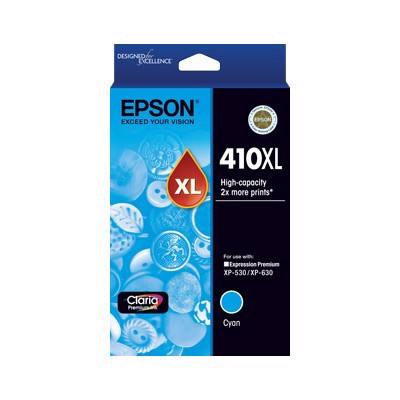 Epson Claria 410XL Original High Yield Inkjet Ink Cartridge - Cyan Pack