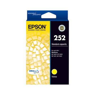 Epson DURABrite Ultra 252 Original Standard Yield Inkjet Ink Cartridge - Yellow - 1 Pack