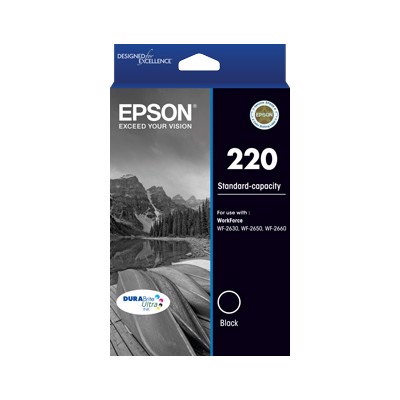Epson DURABrite Ultra 220 Original Standard Yield Inkjet Ink Cartridge - Black Pack