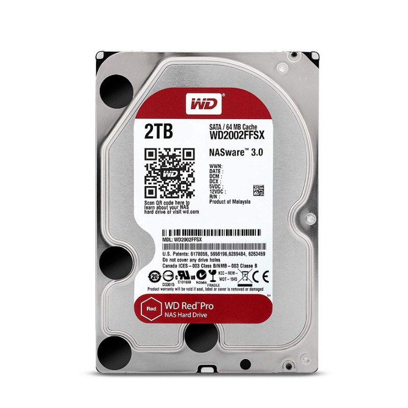 Western Digital Red Pro WD2002FFSX 2 TB Hard Drive - 3.5" Internal - SATA (SATA/600) - Conventional Magnetic Recording (CMR) Method