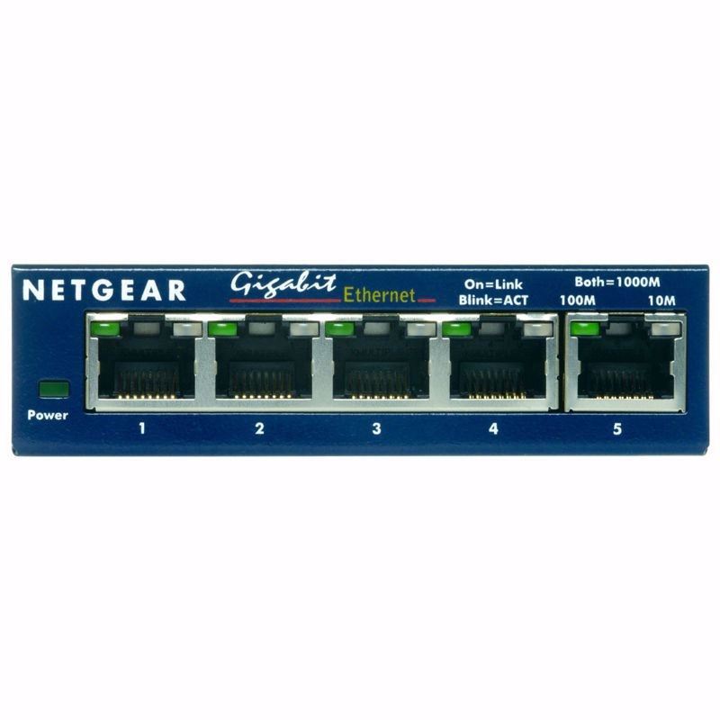 Netgear ProSafe GS105 5 Ports Ethernet Switch - Gigabit Ethernet - 10/100/1000Base-T