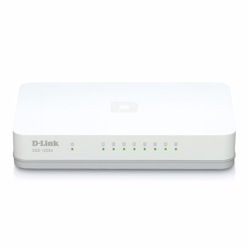 D-Link DGS-1008A 8 Ports Ethernet Switch - 10/100/1000Base-T