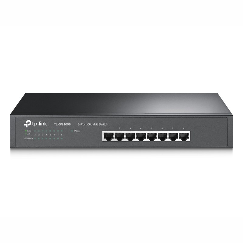TP-Link TL-SG1008 8 Ports Ethernet Switch - Gigabit Ethernet - 10/100/1000Base-T