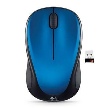 Logitech M235 Mouse - Radio Frequency - USB - Optical - Blue