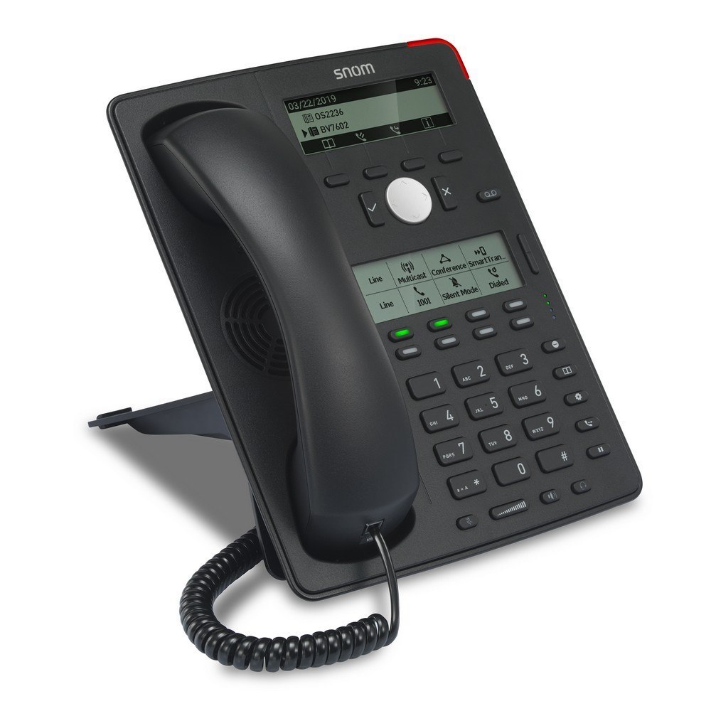 Snom-D745 12 Line Professional Ip Phone, High-Resolution Display, 8 Configurable Self-Labeling Led Keys