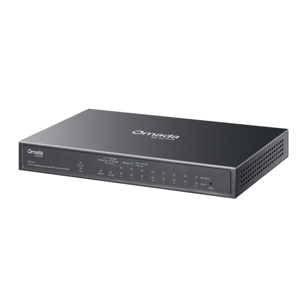 TP-Link | Es210gp | Omada 10 Port Gigabit Easy Managed Switch With 8 Port PoE+