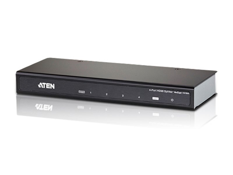 Aten (Vs184a-At-U) VanCryst 4 Port 4K Hdmi Splitter. Up To 4096 X 2160 / 3840 X 2160 @ 60Hz (4:2:0); 4096 X 2160 / 3840 X 2160 @ 30Hz (4:4:4)