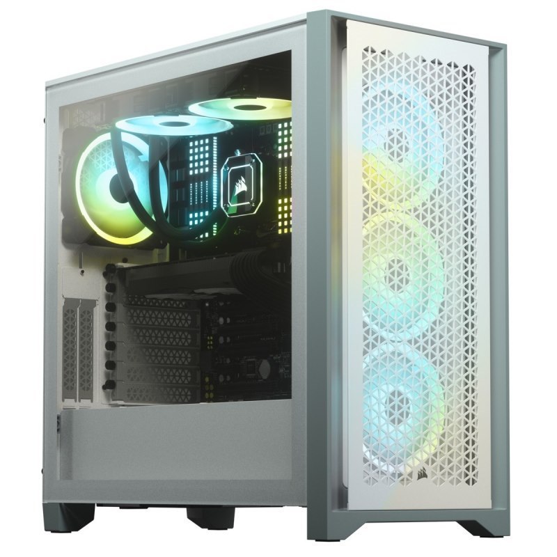 Corsair 4000D Airflow Tempered Glass Mid-Tower Case, White