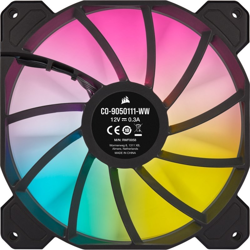 Corsair SP140 RGB Elite, 140MM RGB Led Fan With AirGuide, Single Pack