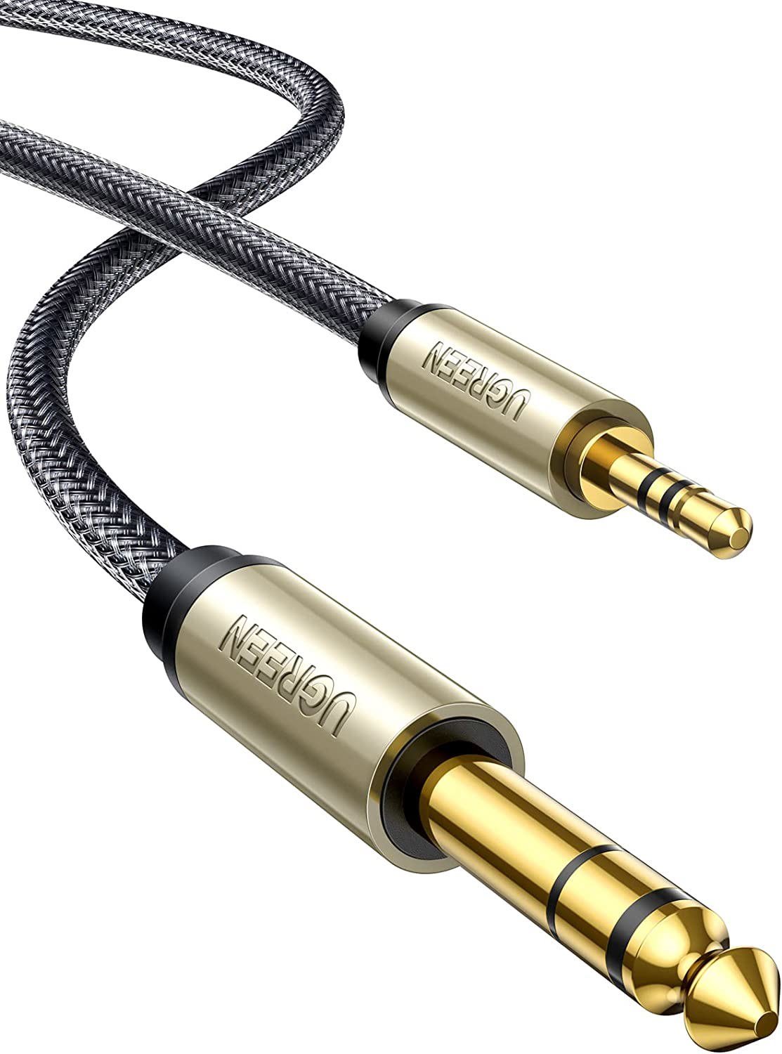 UGREEN 6.35mm 1/4" Male to 3.5mm 1/8" Male TRS Stereo Audio Cable 6Ft