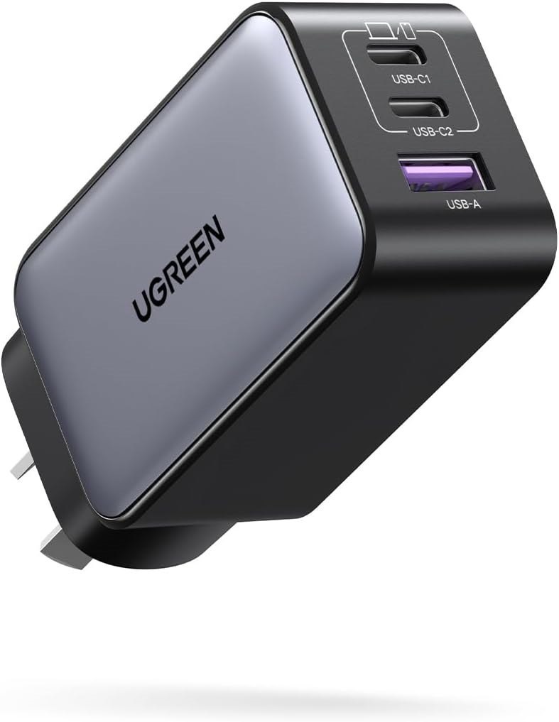 UGREEN USB C Charger 65W Nexode 3 Ports GaN II Fast Charger Block