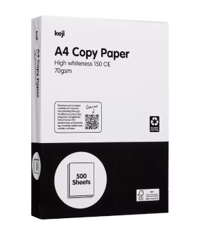 Keji A4 Copy Paper 70GSM 500 Sheet Ream