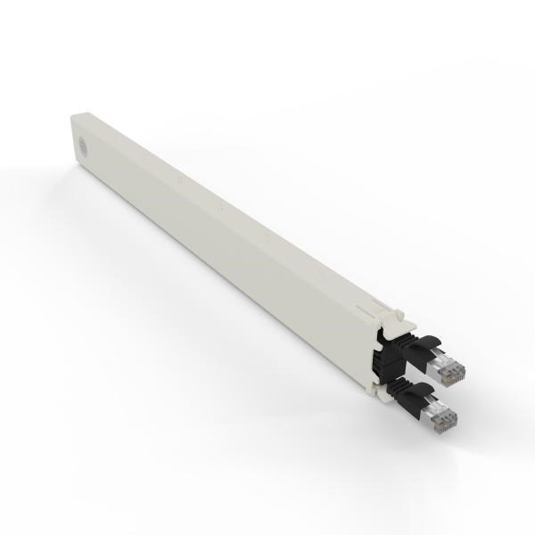 Patchbox.One 8Ru STP Black Cat6A Cable Management Cassette, To Be Installed In Patchbox.One Frame (Poneframe)