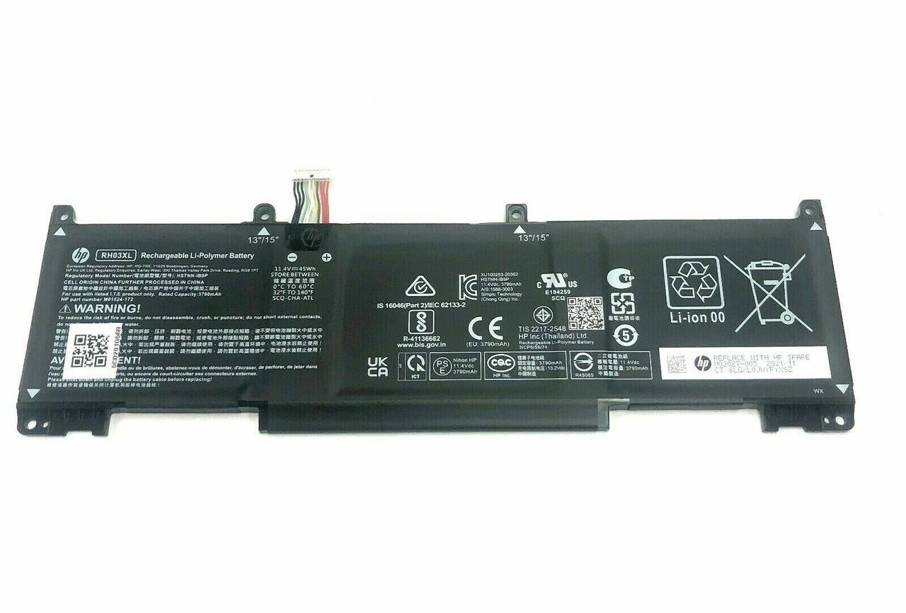 Original HP 3 Cell Battery, 45Wh, 3.95Ah, Li-ion, RH03045XL-PL [RH03XL]
