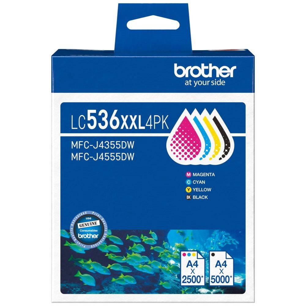 Brother LC536XXL Ink Cartridge 4 Pack