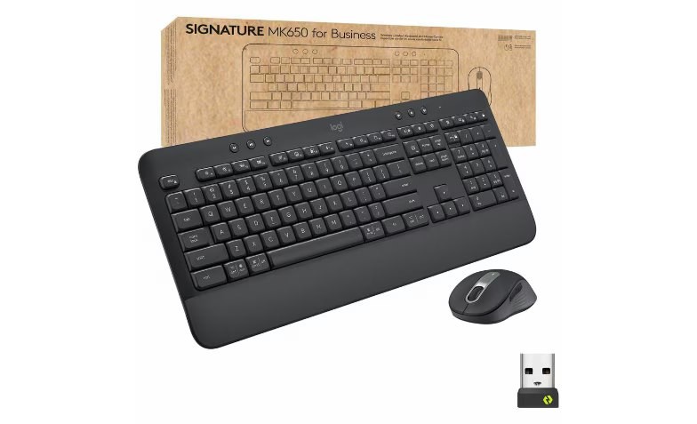 Logitech Signature MK650 Combo for Business, Wireless Mouse and Keyboard, Logi Bolt, Bluetooth, SmartWheel, Globally
