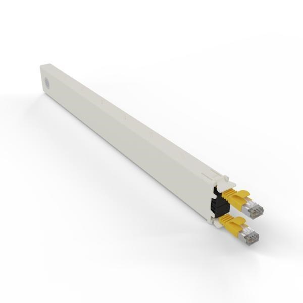 Patchbox.One 8Ru STP Yellow Cat6A Cable Management Cassette, To Be Installed In Patchbox.One Frame (Poneframe)