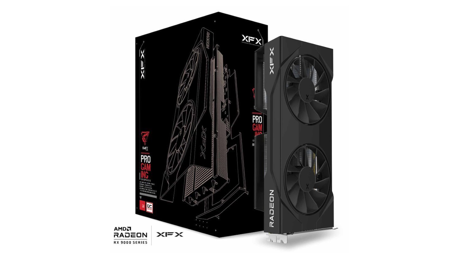 XFX Swift Amd Radeon RX 9060XT Oc Dual Fan Gaming Edition With 8GB GDDR6 Hdmi 2xDP, Amd Rdna™ 4 (RX-96TSW8GBQ)