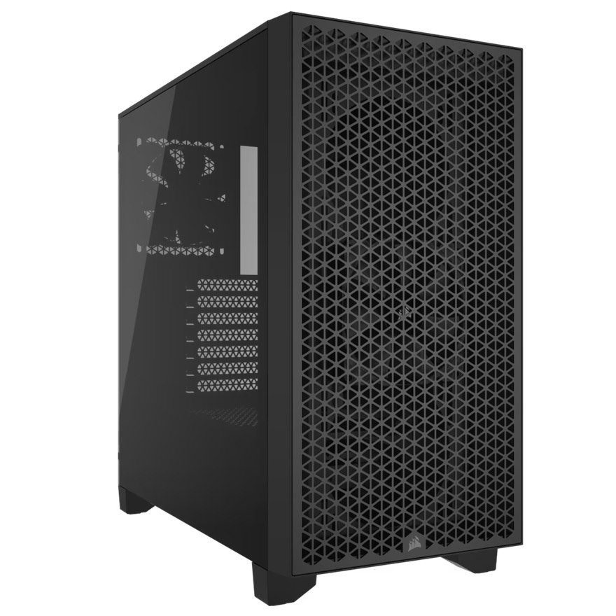 Corsair Carbide Series 3000D Solid Steel Front Atx Tempered Glass Black, 2X 120MM Fans Pre-Installed. Usb 3.0 X 2, Audio I/O. Case