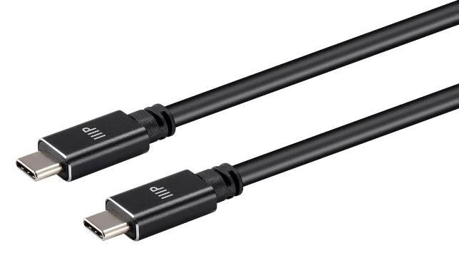 Monoprice Ultra Compact Usb Type-C 3.2 Gen2 Cable_ 10GBPS_ 5A_ Black 1M (3.3FT)