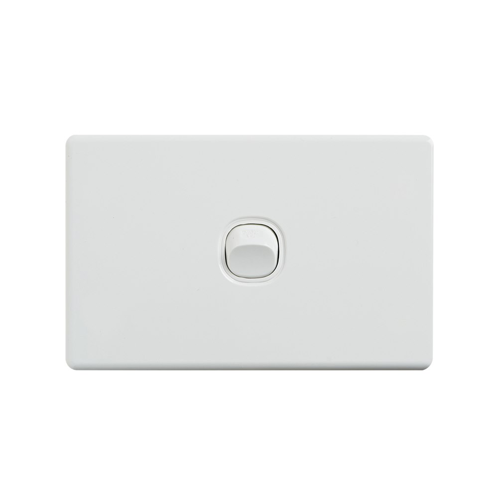 4Cabling 4C | Elegant Wall Switch 1 Gang 250V 16A - Horizontal