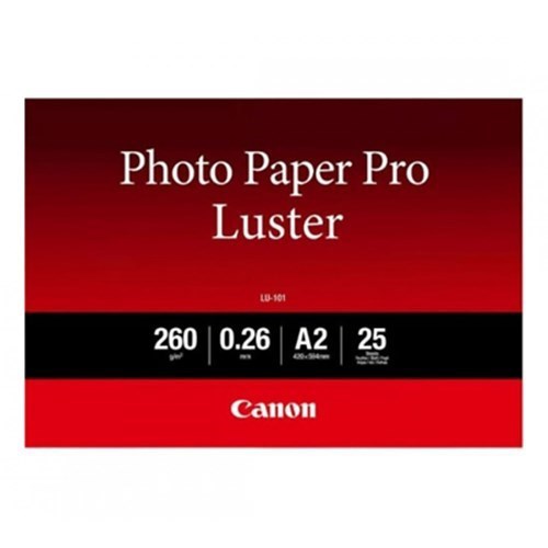 Canon Lu101a2 25 Sheets A2 260GSM Luster Photo Paper Professional Finish