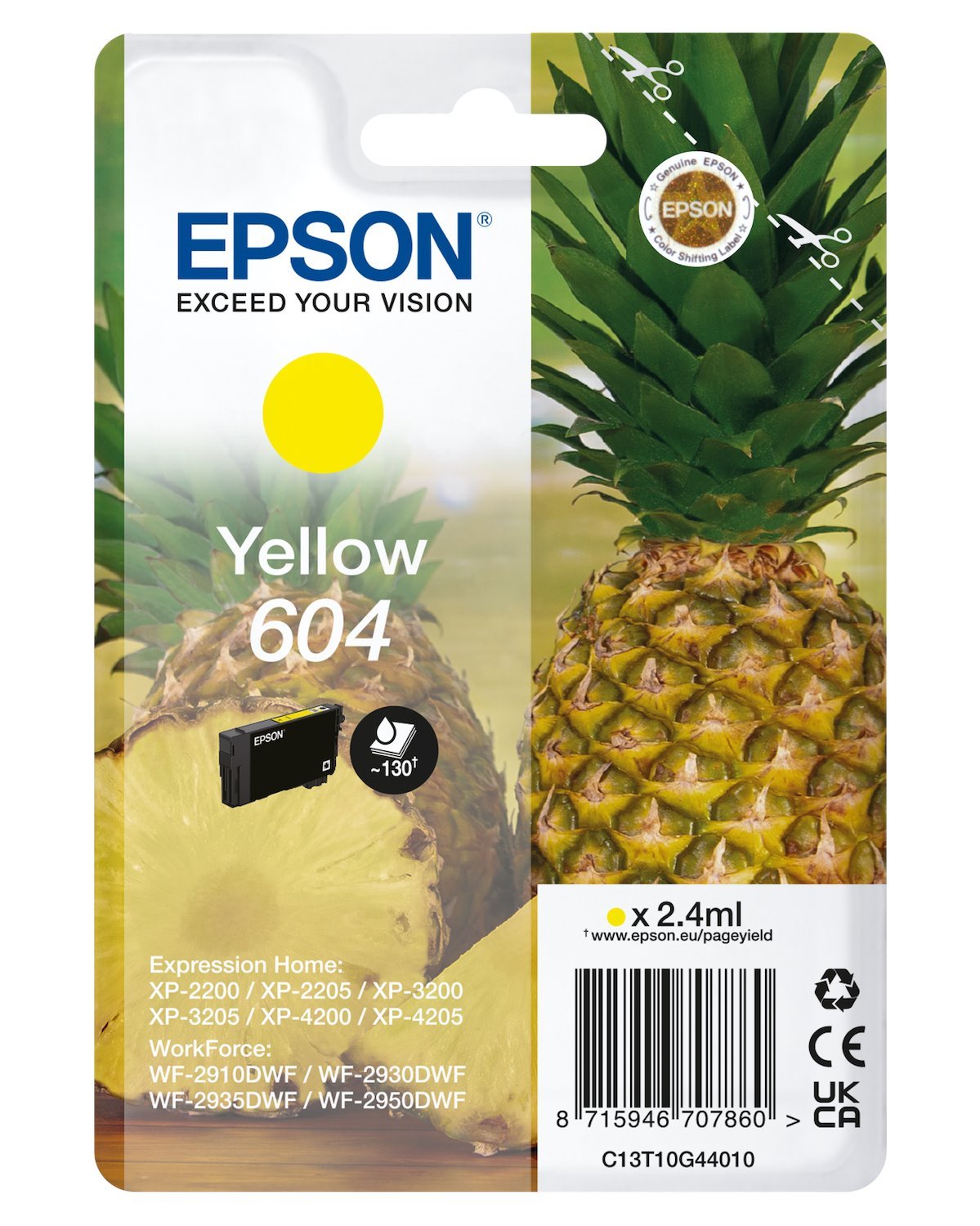 Epson 604 STD Yellow Ink XP-2200 XP-3200 XP-4200 WF-2910 WF-2930 WF-2950