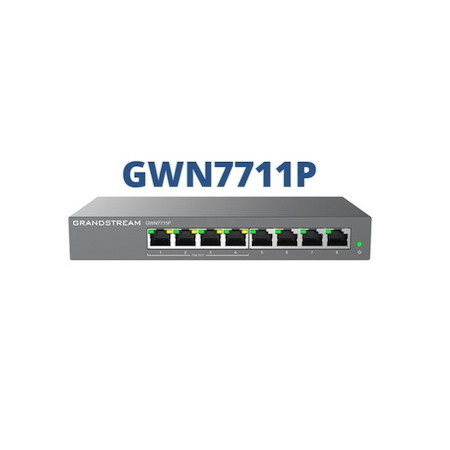 Grandstream Layer 2-Lite Managed Switch 8 X Gige 4 X Poe/Poe Or24vdc Output Mode