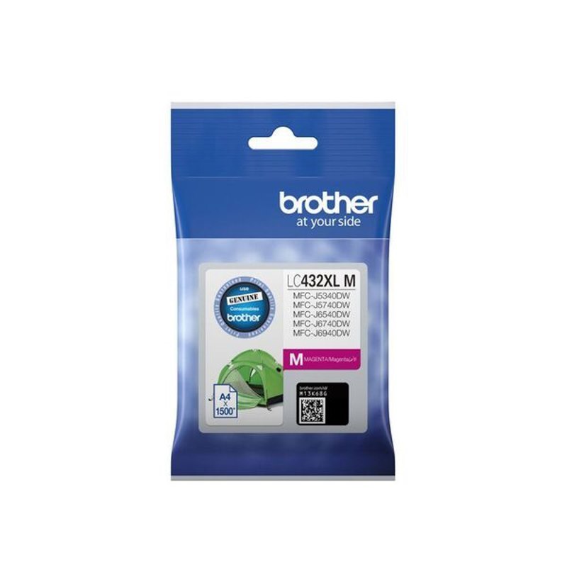 Brother LC-432XLM Magenta Ink Cartridge To Suit MFC-J5740DW/MFC-J6940DW - Up To 1500 Pages