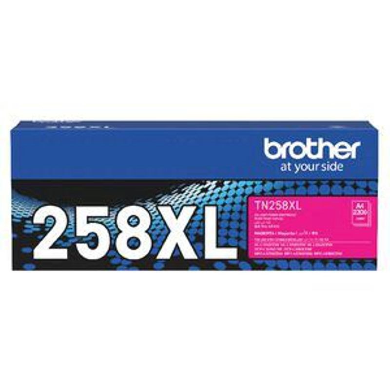 Brother TN-258XLM Magenta High Yield Toner Cartridge, Up To 2300 Pages