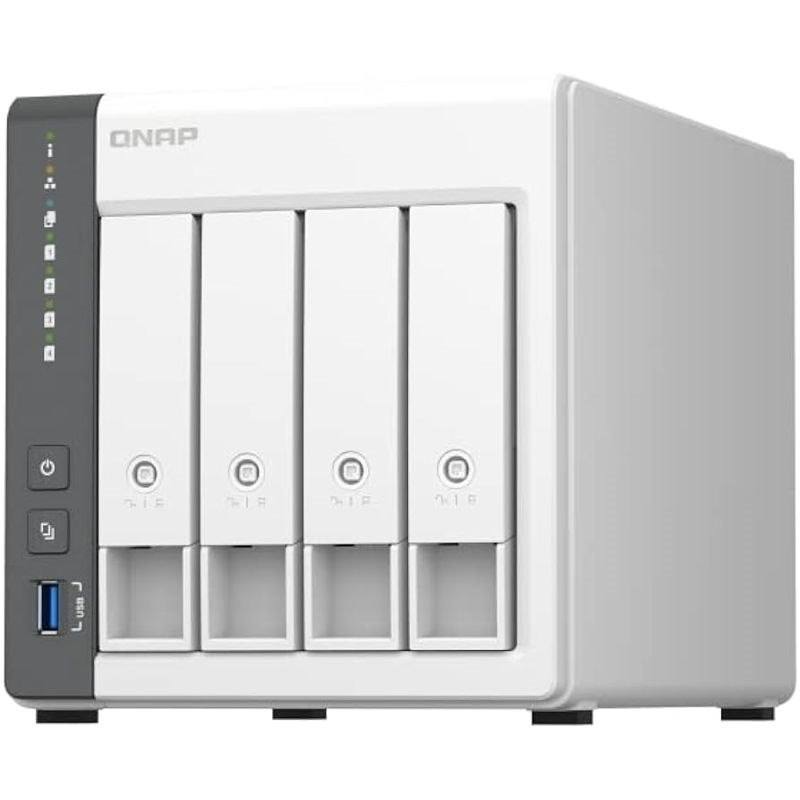 Qnap TS-433-4G 4-Bay Nas (No Disk),ARM QC 2.0Ghz, 4GB, 1xGbE, 1X2.5 GbE, 1xUSB3.2, 1xUSB, Tower