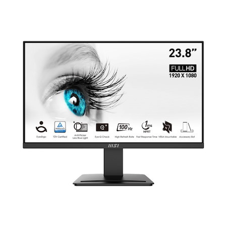 Msi MP2412 23.8 FHD Monitor, 100Hz, 1MS, DP, Hdmi, 3 YR Warranty