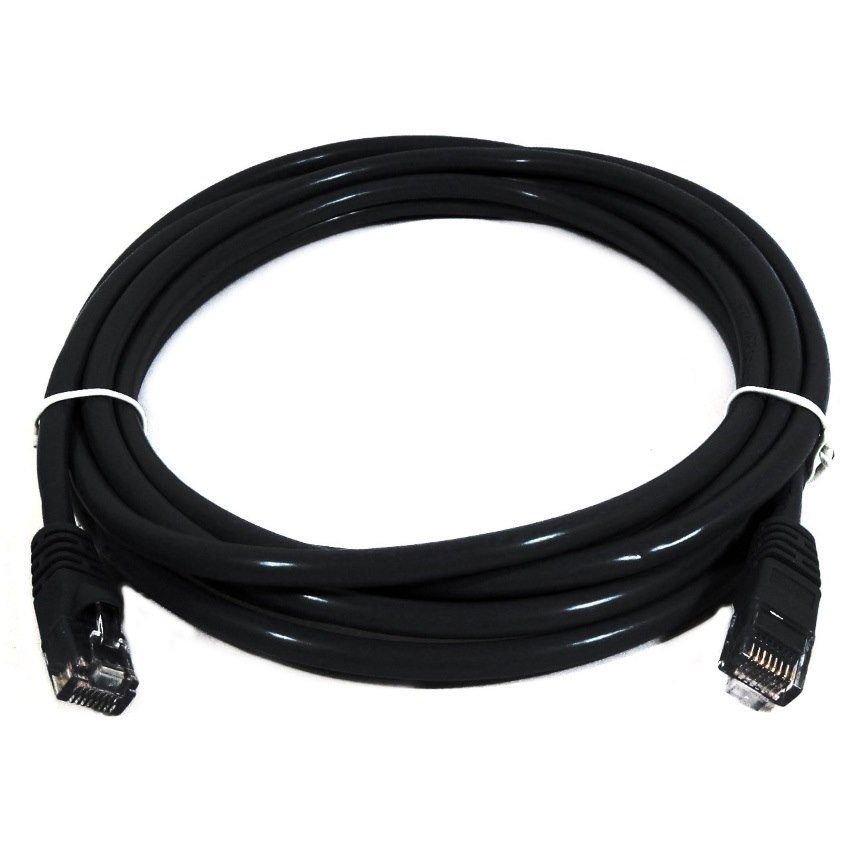 8Ware Cat6a Cable 0.5M (50CM) - Black Color RJ45 Ethernet Network Lan Utp Patch Cord Snagless