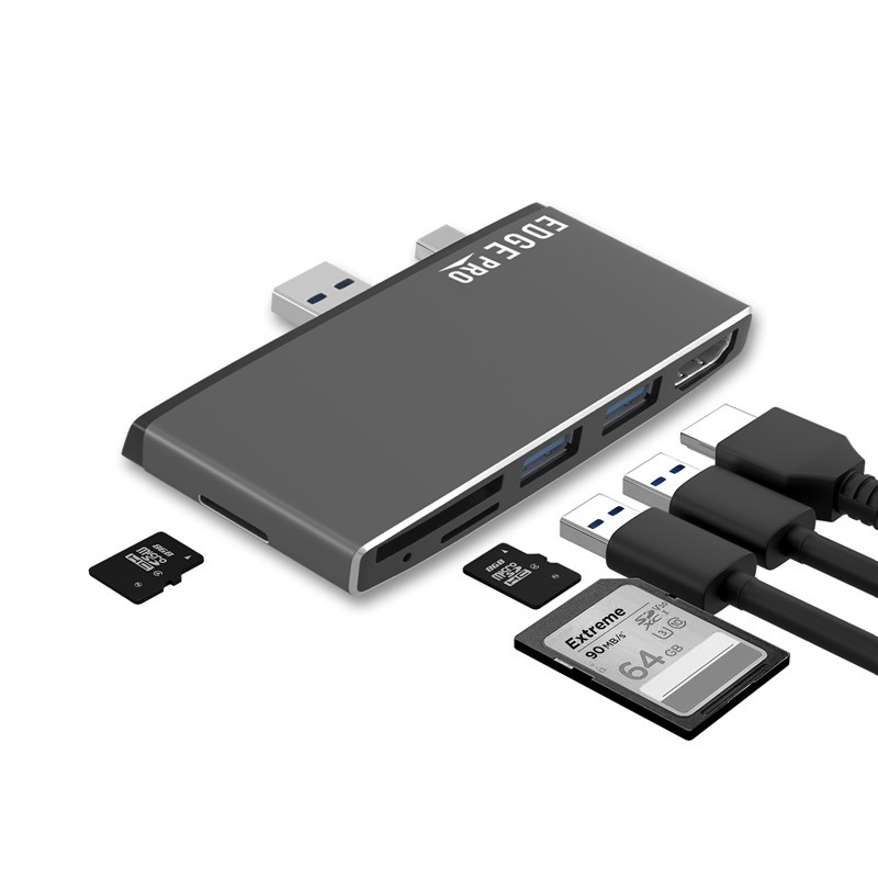 Mbeat® Edge Pro P78 Multifunction Hub For Microsoft Surface Pro Gen 5 & Gen 6 Usb3.0 Port X2 Hdmi Port X1 Usb 3.0 SD Reader X1