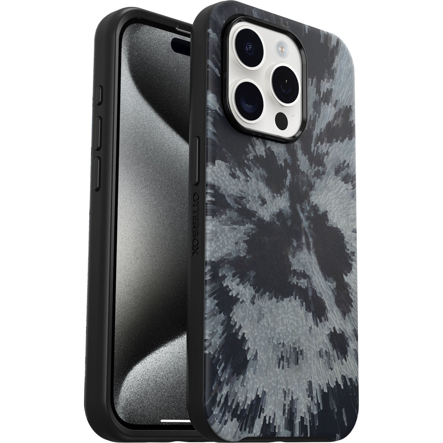 OtterBox Symmetry+ Case for Apple iPhone 15 Pro Smartphone - Black, Grey