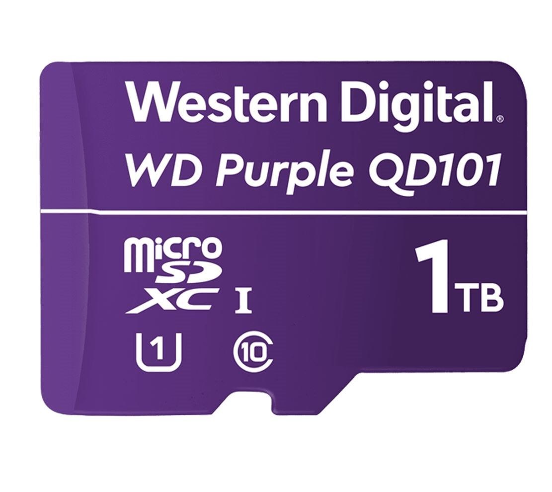 SanDisk Western Digital WD Purple 1TB MicroSDXC Card 24/7 -25°C To 85°C Weather & Humidity Resistant For Surveillance Ip Cameras mDVRs NVR Dash Cams Drones