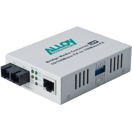 Alloy FCR200SC 10/100Base-TX To 100Base-FX Multimode Fibre (SC) Converter With LFP Via Fef Or FM. 2Km