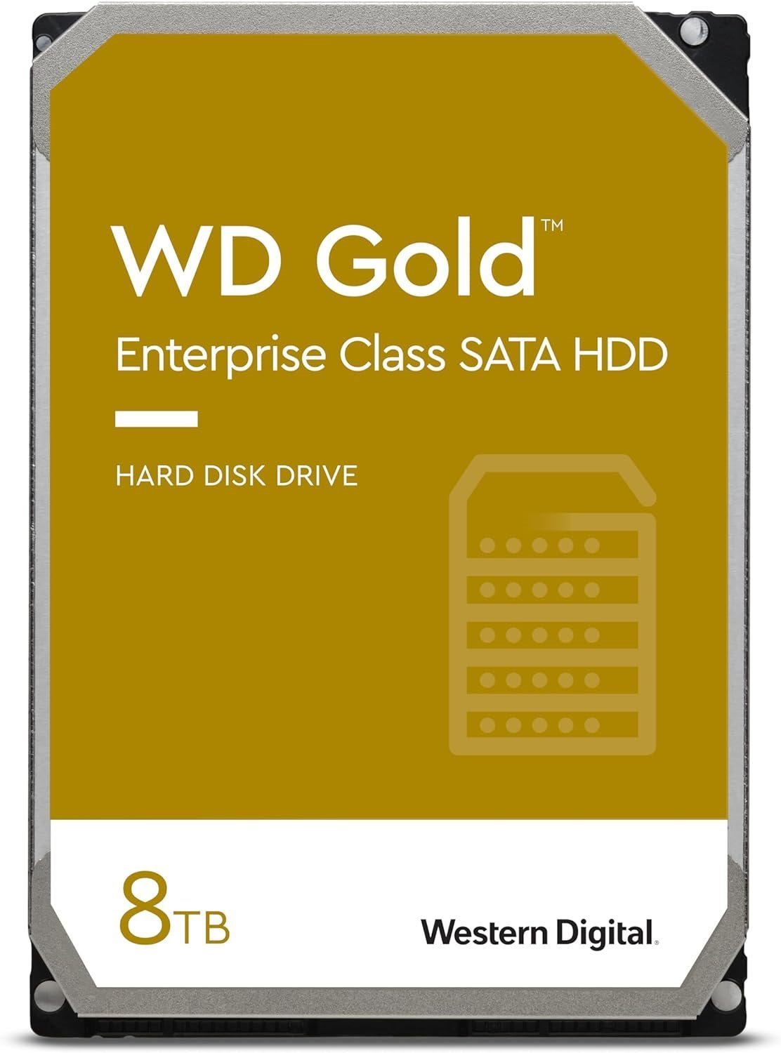 Western Digital Gold 8TB 3.5' Enterprise Class Sata 6 GB/S HDD 7200 RPM Cache Size 256MB 5-Year Limited Warranty