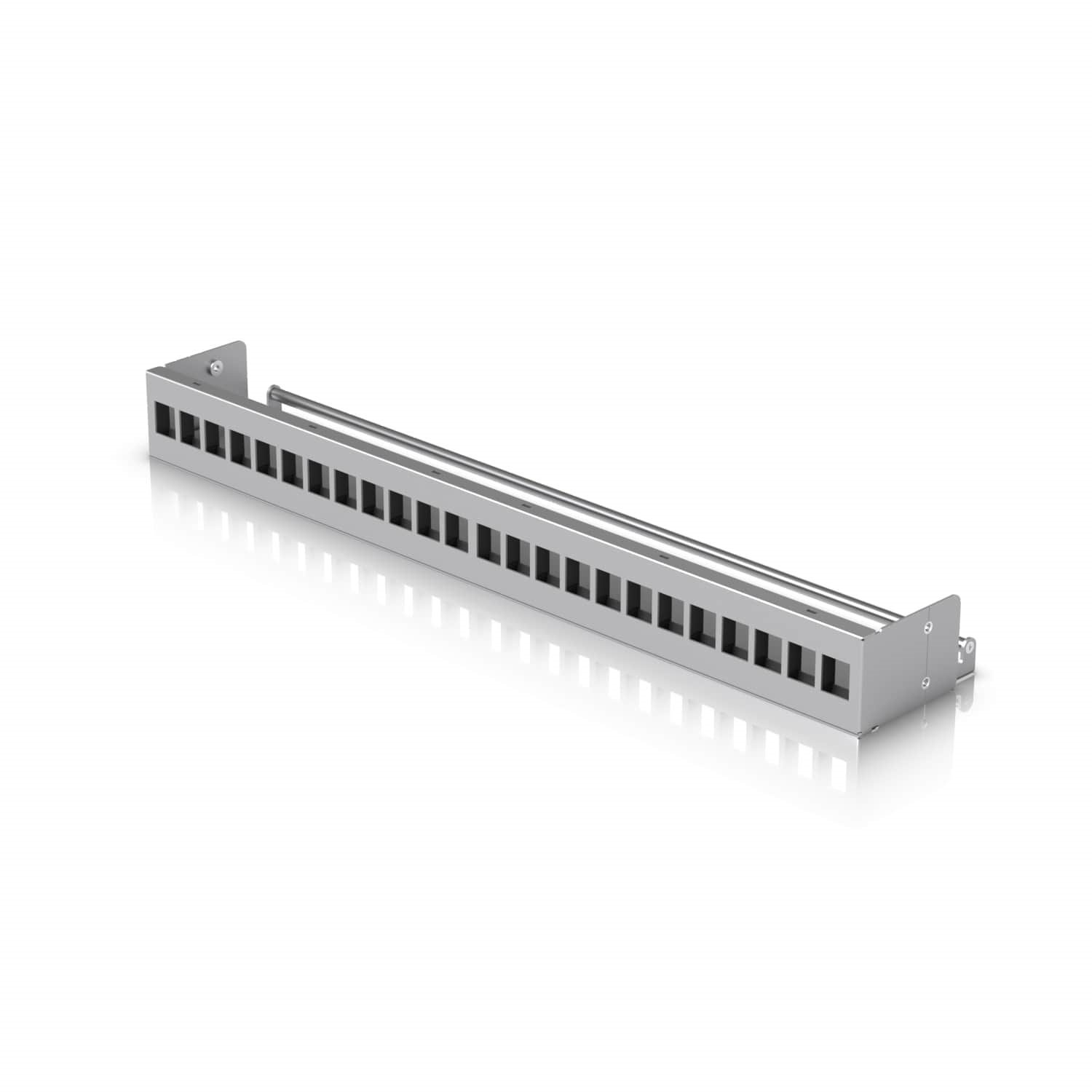 Ubiquiti 24-Port Blank Keystone Patch Panel, Silver, 1U 24-Port, Ideal For Keystone Module Installation, 2Yr Warr