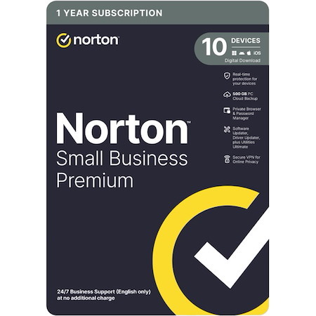 Norton Small Business Premium 500GB Au 1 User 10 Devices, 12 Months, Digital Key Via Email (Available On Leader Cloud)