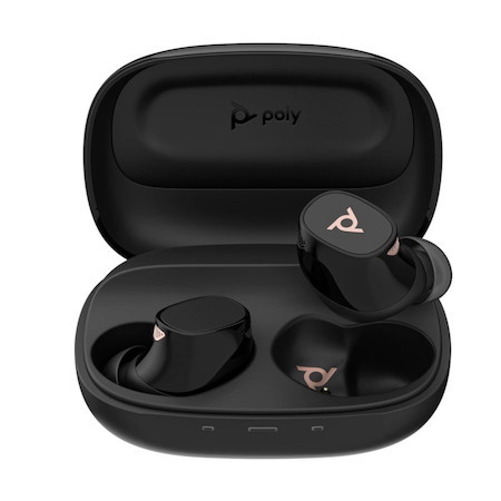 Poly Plantronics/Poly Bluetooth Headset Voyager Free 20 Black, True Wireless Bluetooth® Earbuds, Adaptive Active Noise Canceling (Anc)