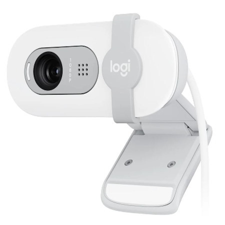 Logitech Brio 100 Full HD 1080P Webcam With Auto-Light Balance, Integrated Privacy Shutter, And Built-In Mic