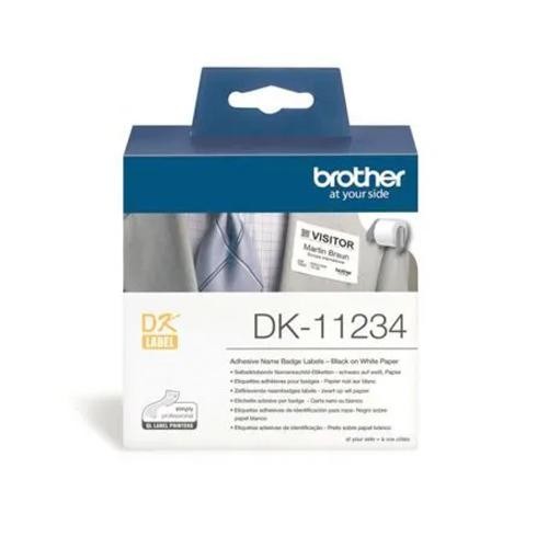 Brother DK-11234 - White 60MM X 86.10MM X 260 Name Badge Labels