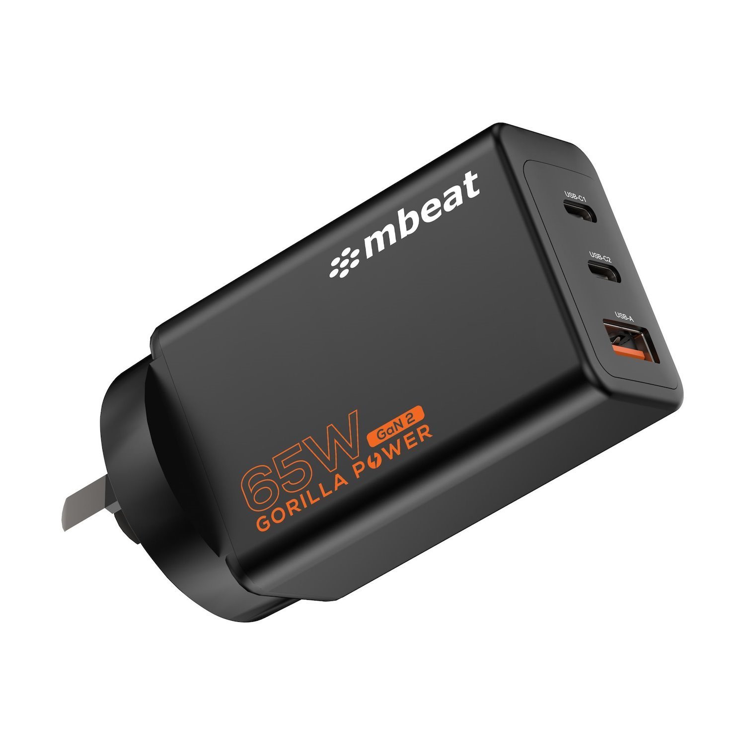 Mbeat Gorilla Power PD 65W GaN Ii Usb-C Charger 50% Smaller Than The Standard Supports A Wide Range Of Devices Product Weight: 109G