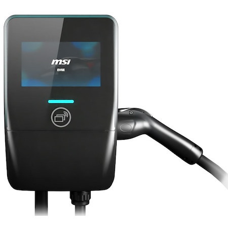Msi Smart Ev Charger Ev Premium, Single Phase 32A, 7.4KW ,5M Type 2 Charging Gun, 7' Ips, Ip55 (Charger) / Ip67 (Charging Gun)