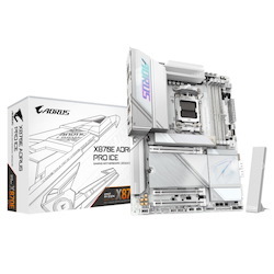 Gigabyte X870e Aorus Pro Ice Amd Am5 Atx Motherboard 4X DDR5~256GB,3x PCIe X16, 4X M.2, 4X Sata 6,7X Usb 3.2, 2X Usb2.0, 2X Usb-C,