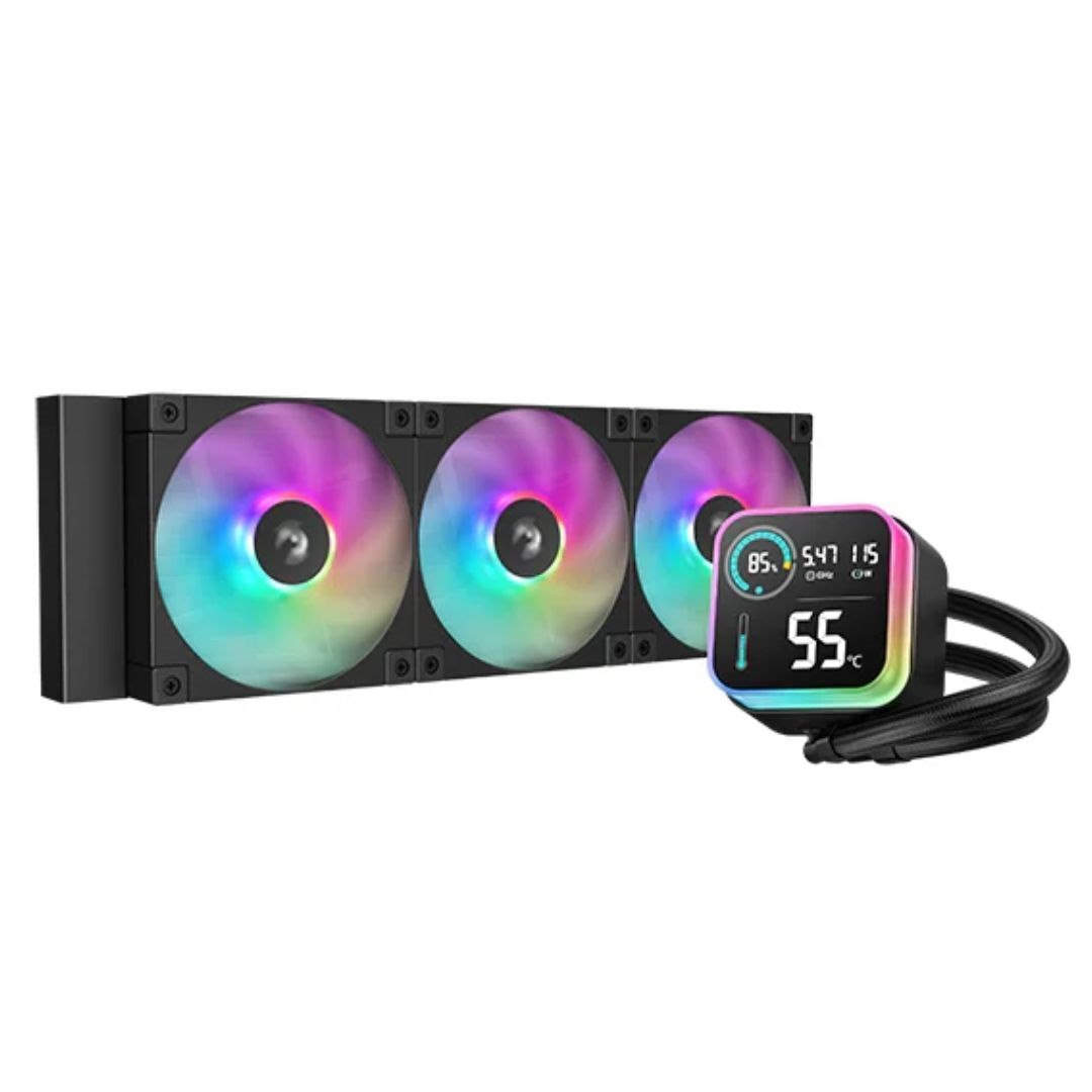 DeepCool LQ360 360MM Liquid Cooler, 3 XFD12 Argb Fans, Hydro Bearing, Led Digital Display